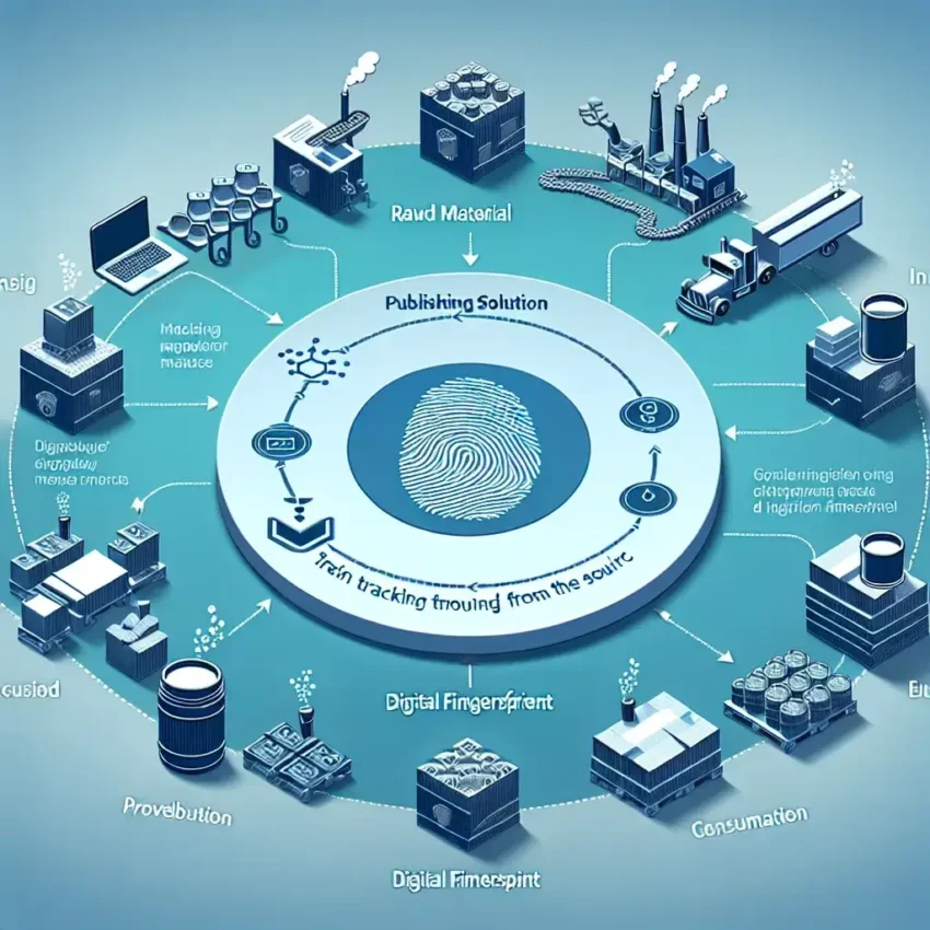 Alt text: "نظام تتبع المواد باستخدام بصمات رقمية لتحسين سلاسل التوريد من المصدر - مقال حول الابتكارات في إدارة سلسلة الإمداد."